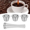 Coffee Capsule Set Stainless Steel Reusable Refillable Capsule Fit for