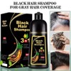 Black Hair Dye Shampoo Natural Instant 3in1 Hair Dye Shampoo