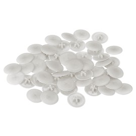 sourcing map Pack of 80 Screw Caps Cover 16.7 x 4.3 mm Plastic Screws Decoration Cover for Phillips Cams Mounting Nut Self-Tapping Screw Light Grey