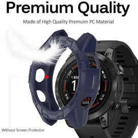 Case for Garmin Epix Pro Gen 2 47MM/fenix 7 PRO/fenix 7，[Without Screen Protector]Protector Protective Case Cover TPU Bumper Slim Shell ，Blue