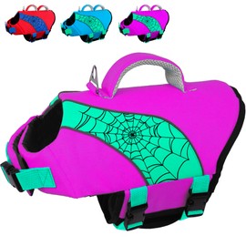 Fragralley Dog Life Jacket with High Buoyancy, Reflective Strips, Rescue Handle, Adjustable Fit, Quick Release Buckles, Tear-Resistant Nylon, Swim Life Vest for Small Medium Large Dogs