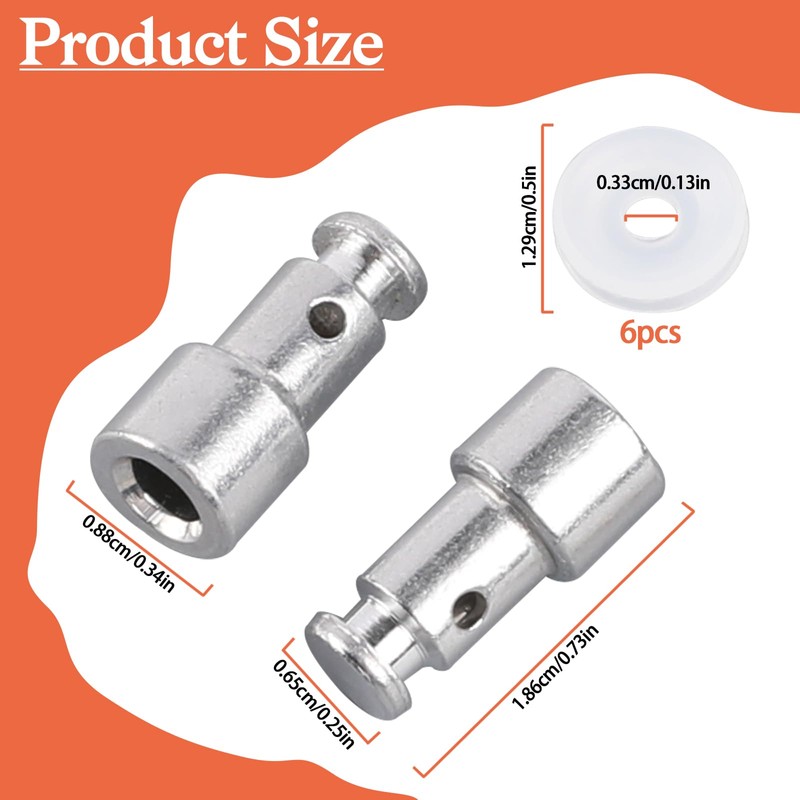2 Pcs Universal Replacement Floater Valve with 6 Pcs Silicone