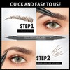 Fine Tip Dual-End Eyebrow Penci lwith Spoolie for Natural, Precise
