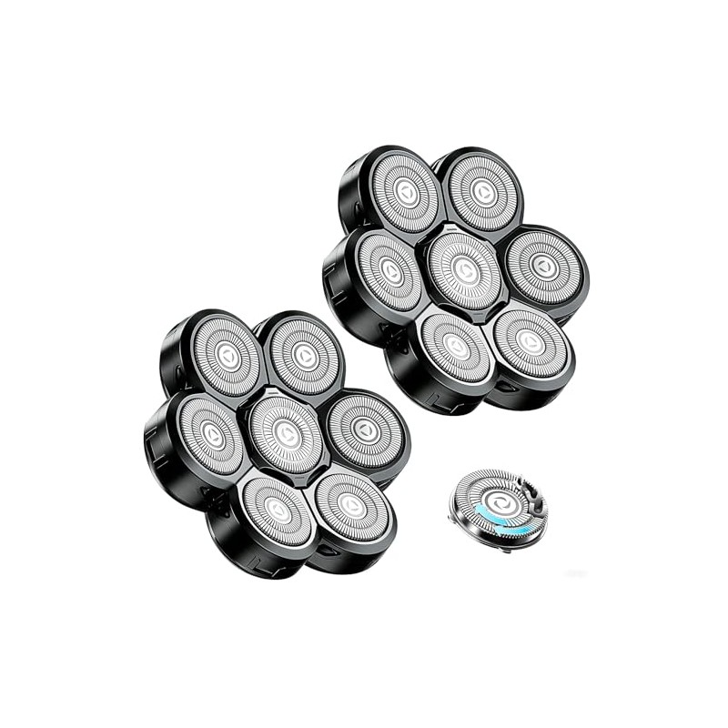 7 Head Shaver Replacement Heads for Freebird Bald Men