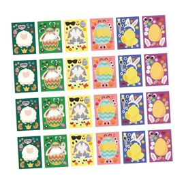 SM SunniMix Easter Day Decoration Easter Stickers Gifts DIY Animal Stickers Easter Egg Stickers for Classroom Easter Basket Stuffers Kids