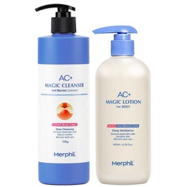 Merpil body acne improvement!AC+Body Wash 500g & AC+Magic Body Lotion 400ml SET, 1 set / 메르필 바디여드름 개선! AC+바디워시 500g & AC+매직바디로션 400ml SET, 1세트