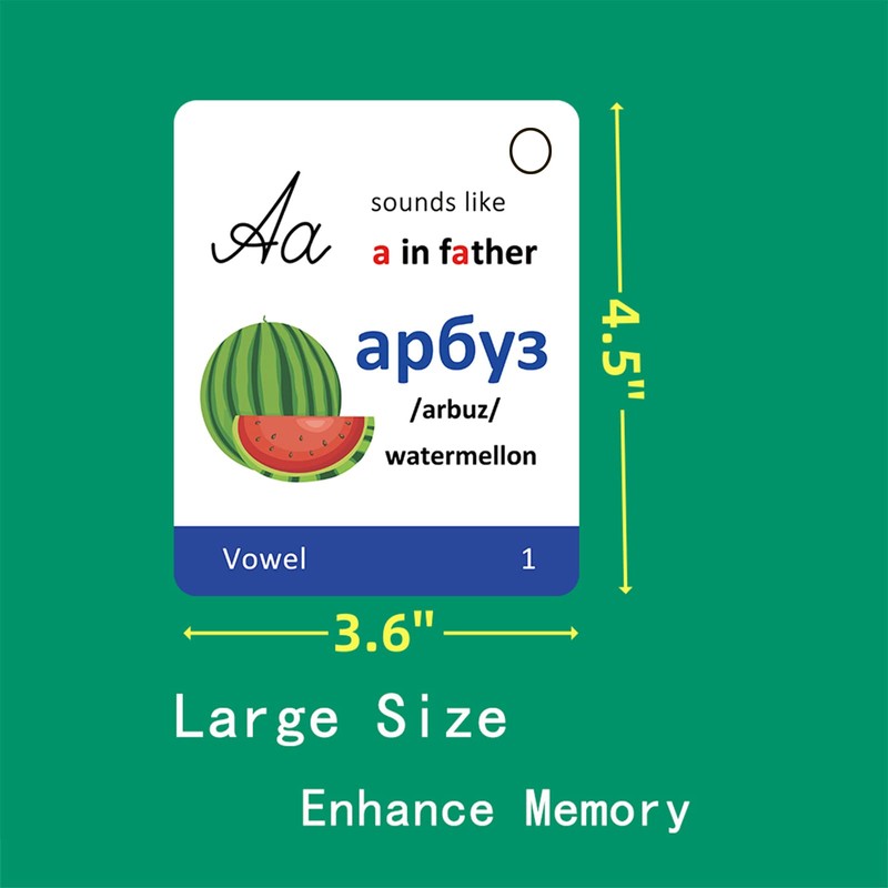 Russian Alphabet Learning Flash Cards | Educational Cyrillic Language Learning