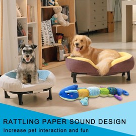 Dog Chewing Toys - Squeaky Puppy Toy,Dog Toys Animals Chew Toy Crocodile Caterpillar Lizard Soft Squeaky Puppy Toys for Small Medium Large Dogs Pet