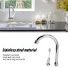 Foot Pedal Faucet Set Stainless Steel Hands Free Silver Touchless
