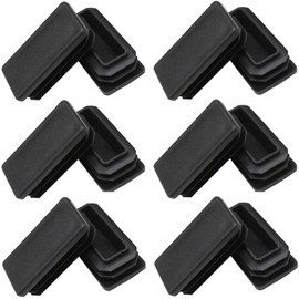 Rectangle Tubing Plugs 1" x 2"(25 mm x 50 mm), Plastic Tubing End Caps Durable Chair Glide for Chair Table Stool Leg Bar Stool Glides Inserts, Fence Plugs, Furniture or Fitness Equipment End Caps