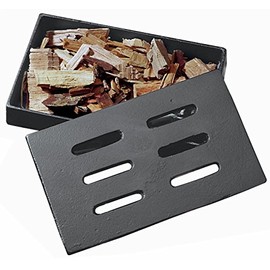 RCK Sales Gas Grill Cast Iron Wood Chip Smoker Box with Lid 8.25" x 5.25" x 1.5"