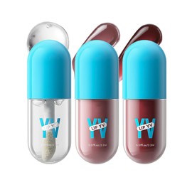 Set de Brillos Labiales 3 Piezas con Aguacate, Set A  Textura Suave y Nutritiva, Larga Duración, Look Natural, Labios Saludables                      