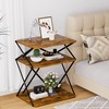 IRCPEN 3-Tier End Table Set of 2, Narrow Side Table,