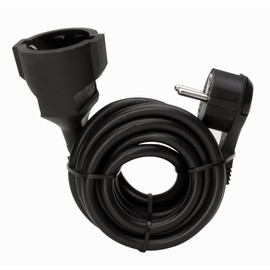 Kopp 143502087 Extension with Schuko Plug, black, 143705086