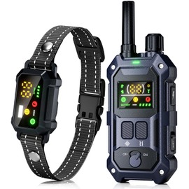 BLACKDOG Military Dog Shock Collar - 4200ft Dog Training Collar with Remote, 4 Training Modes, Flashlight & Strobe, 3-Month Battery, IP67 Waterproof Dog E Collar for All Breeds 5-150lbs (Dark Blue)