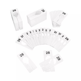 Unbranded Hangers Retail Clothing 2" x 5" Rectangular Plastic Size 28 Dividers 10Pcs White