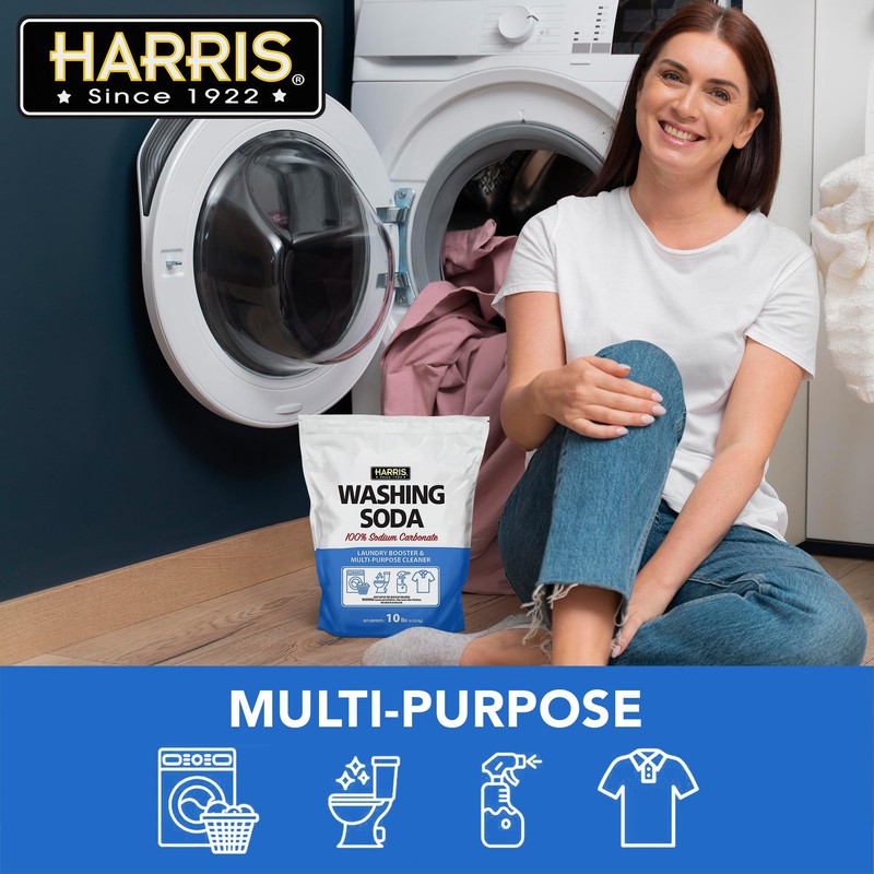 Harris Washing Soda, Sodium Carbonate, Laundry Booster and Multipurpose Cleaner,
