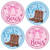 Boots or Bows Gender Reveal Brown Pink Paper Plates Gender