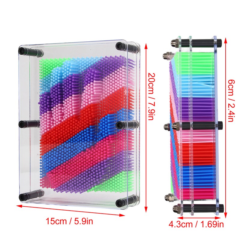 3D Pin Art Toy Colorful Plastic Pin Art Board Sculpture