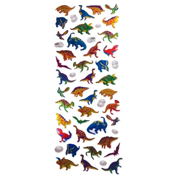 Greenbrier Laser Sticker Strips ~ Dinosaurs of All Shapes and
