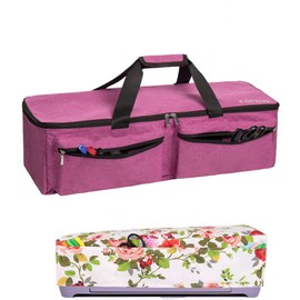 CACTIYE Carrying Case Compatible with Cricut Explore Air and Maker, Waterproof Carry Bag, Compatible with Cricut Explore Air and Accessories (Pink-02, 1+1)