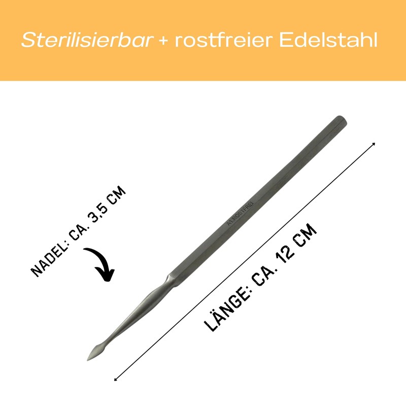 5x Dissecting Needle Full Metal Straight Lanzettenförmig 1 A Quality,