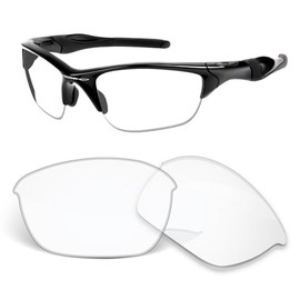 1.5MM Replacement Lenses Compatible With Oakley Half Jacket 63mm Sunglasses, Anti-Scratch and Impact Resistant - HD Crystal