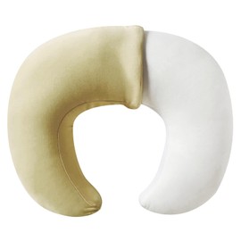 QUENESS Nursing Pillow, Plus Size Breastfeeding Pillow Original Support for Baby Boys Girls Breastfeeding Essentials, with Removable Soft Cotton Cover (Khaki, Large (25.59 * 20.08 * 6.30 Inches))