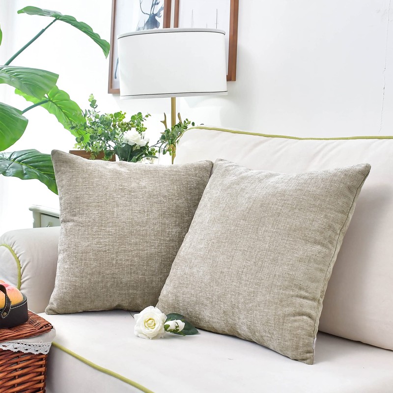 CaliTime Pack of 2 Cozy Throw Pillow Covers Cases for