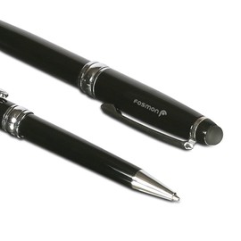 Stylus Pen, Fosmon EXCUTIVE 2-in-1 Twisted Ballpoint Pen w/Capacitive Stylus (Black)