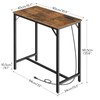 HOOBRO Bar Table with Charging Station, Rectangular Pub Table, High