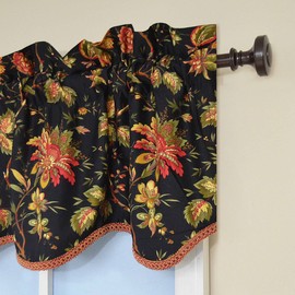 Waverly Felicite Window Valance, Noir