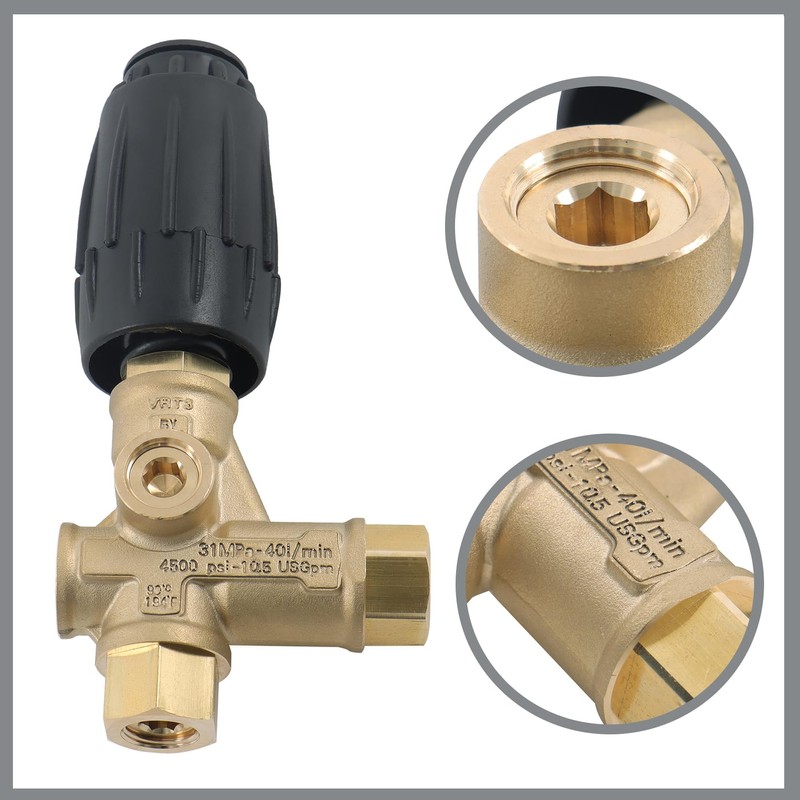 TINVHY VRT3-310 Pressure Washer Regulator 4350PSI 8GPM 3/8 in FNPT