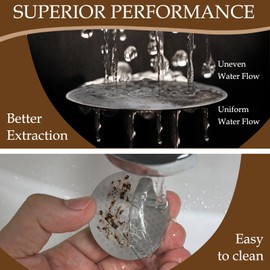 51mm Espresso Puck Screen with Stand, 0.9mm 150μm Ultra Thin Reusable Coffee Filter Compatible with Breville Barista 51mm Portafilter Basket, 316 Stainless Steel Espresso Machine Accessories