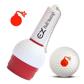 EZBallStamp Golf Ball Stamp - Red Bomb