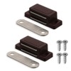 10x Magnetic Catch Door Magnet Furniture Magnet Magnetic Closure Brown
