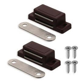 10x Magnetic Catch Door Magnet Furniture Magnet Magnetic Closure Brown