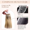 MioYio Microlink Hair Extensions Human Hair #18613 Blonde Highlight Bleach