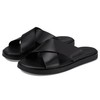 Cole Haan Men's Nantucket Cross Strap Sandal, Black/Black, 11