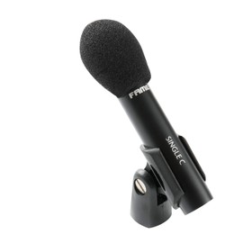 Fame Audio Small Diaphragm Condenser Microphone, Single C, Cardioid Characteristic, Frequency Range 30Hz-18kHz, Max SPL 135dB, Sensitivity 23.3mV/Pa, XLR 3-Pin Connection, Includes Holder, Black