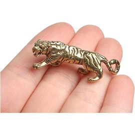 LNYMZD Antique Copper Tiger King Figures Home Decor Accessories Vintage Brass Animal Ornaments Figures Collectibles Decorative Items Home Accessories and Decoration