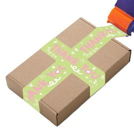 OPP Packaging Tape Packaging Supplies for Flima Shipping Materials Thank You Thank You Tape Wrapping Packaging Gift Cute Decoration (1 Piece, Green)