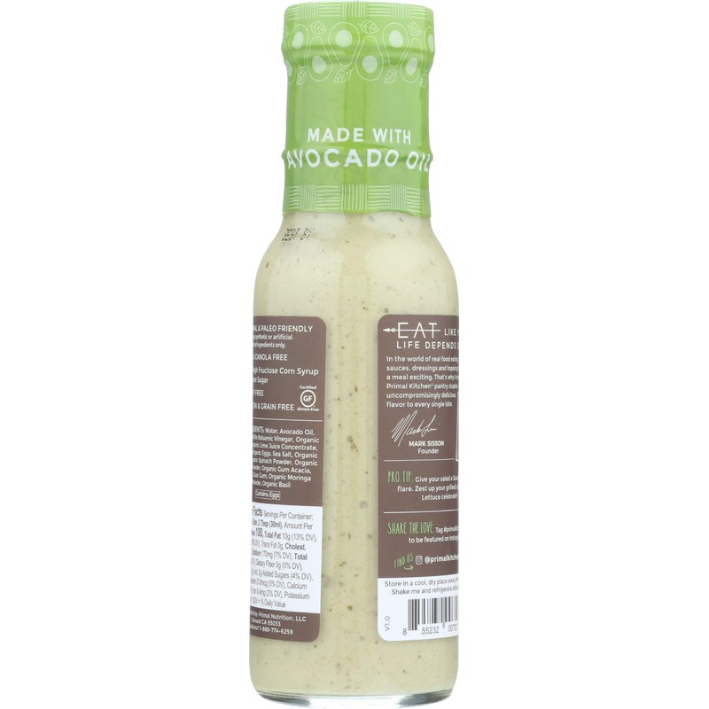 PRIMAL KITCHEN Cilantro Lime Dressing, Pack of 1