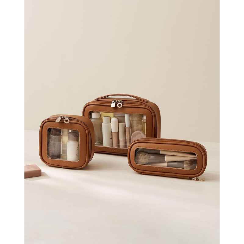 EACHY Travel Makeup Bag Clear Makeup Bag, Small Makeup Bag