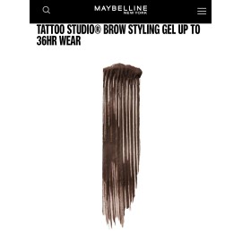 Maybelline Tattoo Studio Brow Styling Gel, 36 Hr 260 Deep Brown Eyebrow Makeup