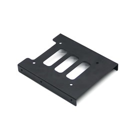 Dual SSD Mounting Bracket, 2.5 to 3.5 Internal Hard Drive Adapter, SSD HDD Drive Bays Metal Mounting Holder Kit (Pack of 2) (Black, 10.3*11.4*1.2CM)