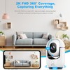 2K Pan/Tilt Security Camera, WiFi Indoor Camera for Home Security
