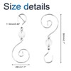 INCREWAY Wire Ornament Hooks, 30 Pcs Silver S-Shaped Christmas Tree