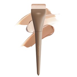 docolor Foundation Brush, Popular, Flat Type, Extra Fine Makeup Brush, Liquid Funde, Brown, Suitable for Fiber Bristles, Soft, Easy to Use, Makeup Tool, Portable