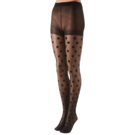Penti Trendy 30 Den Big Dots Women Tights - Black - L/XL